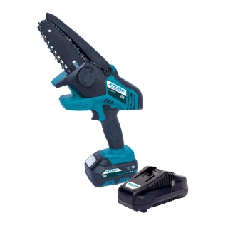 XTLINE aku řetězová mini pila 18 V + baterie 2.0 Ah + nabíječka 2.4 A, XT102872-1B2